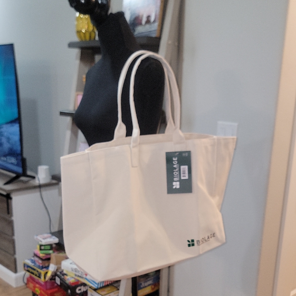 NWT Extra Large Cream Biolage Canvas Tote
